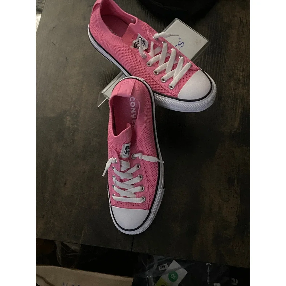 Big Girl Converse Chuck Taylor All Star Knit Slip-On Pink Size 4 New With Tags
